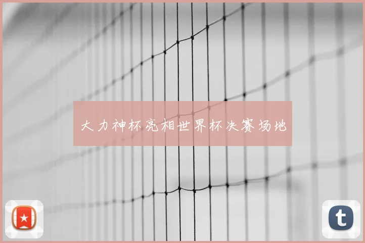 大力神杯亮相世界杯决赛场地